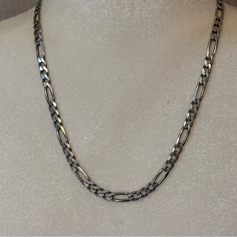 Vintage 925 Italy Figaro Link Neclace